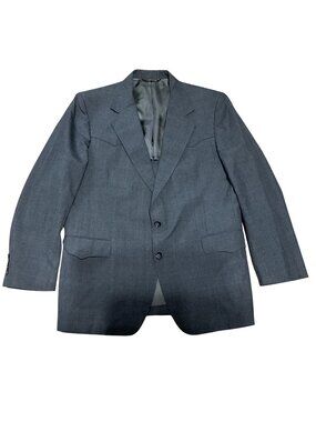 Sams Western Wear Gray Sport Coat Blazer Jacket Size 44R Two-Button Classic USA